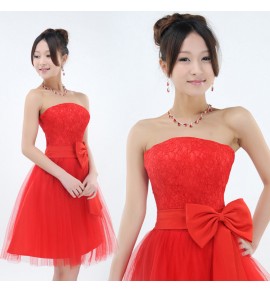 少女禮服裙抹胸派對短裙