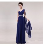 女裝禮服裙單肩披紗長裙