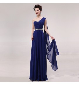 女裝禮服裙單肩披紗長裙