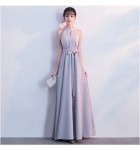 晚裝禮服掛脖露肩長裙