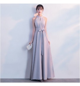 晚裝禮服掛脖露肩長裙