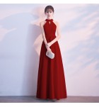 晚裝禮服掛脖露肩長裙