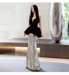 晚裝禮服裙性感抹胸魚尾長裙
