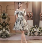 女裝禮服裙方領/一字肩宴會短裙