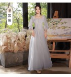 少女禮服裙伴娘服綁帶長裙