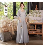 少女禮服裙伴娘服綁帶長裙