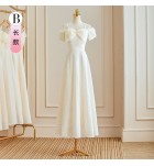 少女禮服裙香檳色伴娘服長裙