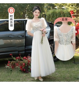 女裝禮服裙網紗婚禮姊妹團長裙