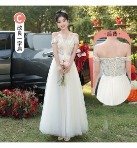 女裝禮服裙網紗婚禮姊妹團長裙