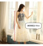 女裝禮服裙吊帶露肩中長裙