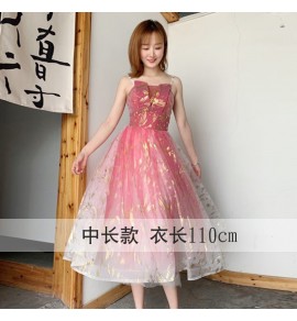 女裝禮服裙吊帶露肩中長裙