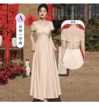 少女禮服裙緞面宴會長裙