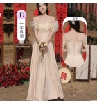 少女禮服裙緞面宴會長裙