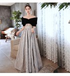 少女禮服裙方領泡泡袖長裙