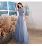 晚裝禮服串珠掛脖長裙