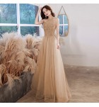 晚裝禮服串珠掛脖長裙