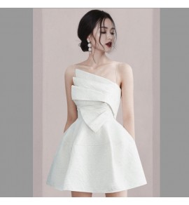 晚裝禮服吊帶抹胸短裙