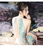 晚裝禮服裙性感掛脖露背魚尾長裙