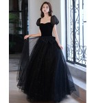 晚裝禮服裙性感兩穿肩領設計長裙