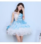 少女禮服裙吊帶露背派對短裙