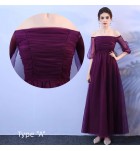 晚裝禮服裙葡萄紫色宴會長裙