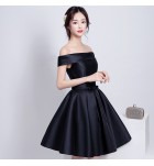少女禮服裙一字肩聚會短裙