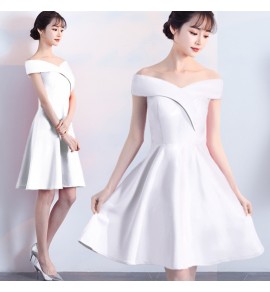 少女禮服裙一字肩宴會短裙