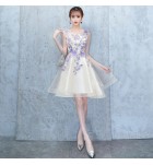 少女禮服裙圓領無袖短裙