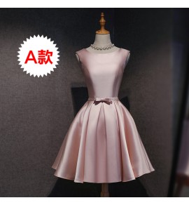 少女禮服裙粉色聚會短裙