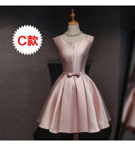 少女禮服裙粉色聚會短裙