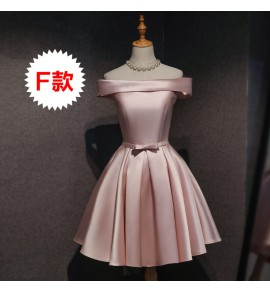 少女禮服裙粉色聚會短裙
