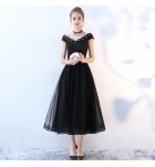 女裝禮服裙一字肩蕾絲中長裙