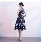 少女禮服裙掛脖中長裙