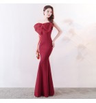 少女禮服裙抹胸露背魚尾長裙
