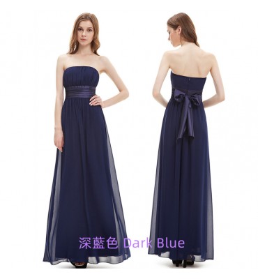 晚裝禮服裙抹胸露背宴會長裙