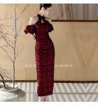 女裝禮服裙掛脖露背長裙