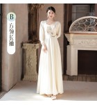 女裝禮服裙繡花姊妹團長裙