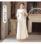女裝禮服裙繡花姊妹團長裙