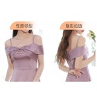 少女禮服裙緞面宴會長裙