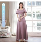 少女禮服裙緞面宴會長裙