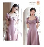 少女禮服裙緞面宴會長裙