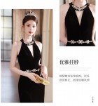 晚裝禮服裙掛脖露肩魚尾長裙