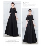少女禮服裙圓領喇叭袖派對長裙