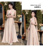 少女禮服裙香檳色姊妹團長裙