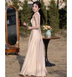 少女禮服裙香檳色姊妹團長裙