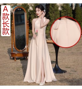 少女禮服裙香檳色姊妹團長裙