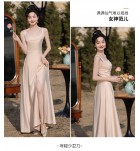 少女禮服裙香檳色姊妹團長裙