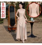 少女禮服裙香檳色姊妹團長裙
