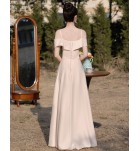 少女禮服裙香檳色姊妹團長裙