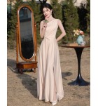 少女禮服裙香檳色姊妹團長裙